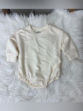 Blanks Boutique BB Classic Cream Long-Sleeve Baby Bubble Size 6M